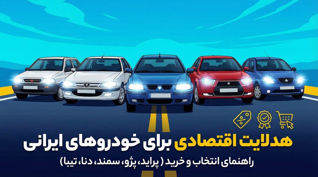 تصویر شاخص مقاله هدلایت اقتصادی برای خودروهای ایرانی | راهنمای انتخاب و خرید (پراید، پژو، سمند، دنا، تیبا)