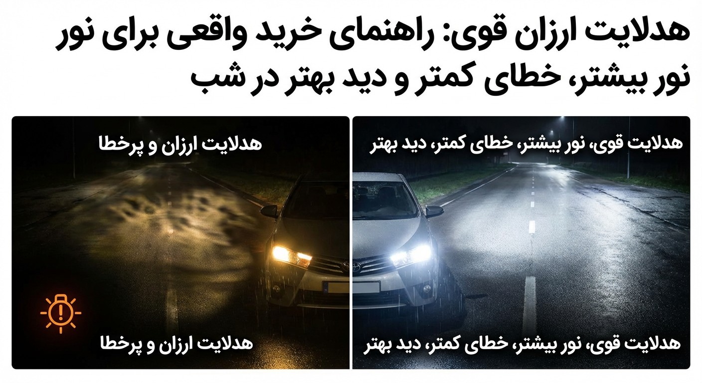 هدلایت ارزان قوی: راهنمای خرید واقعی برای نور بیشتر، خطای کمتر و دید بهتر در شب